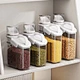 sealed grain container storage for kitchen